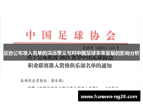 足协公布准入名单的深远意义与对中国足球未来发展的影响分析